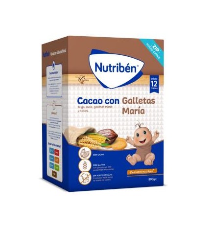 Nutriben Cacao Galletas Maria Papilla 500 Gramos Nutriben