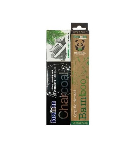 Pack Charcoal Crema 75 Ml + Cepillo Dental Bamboo Oradent