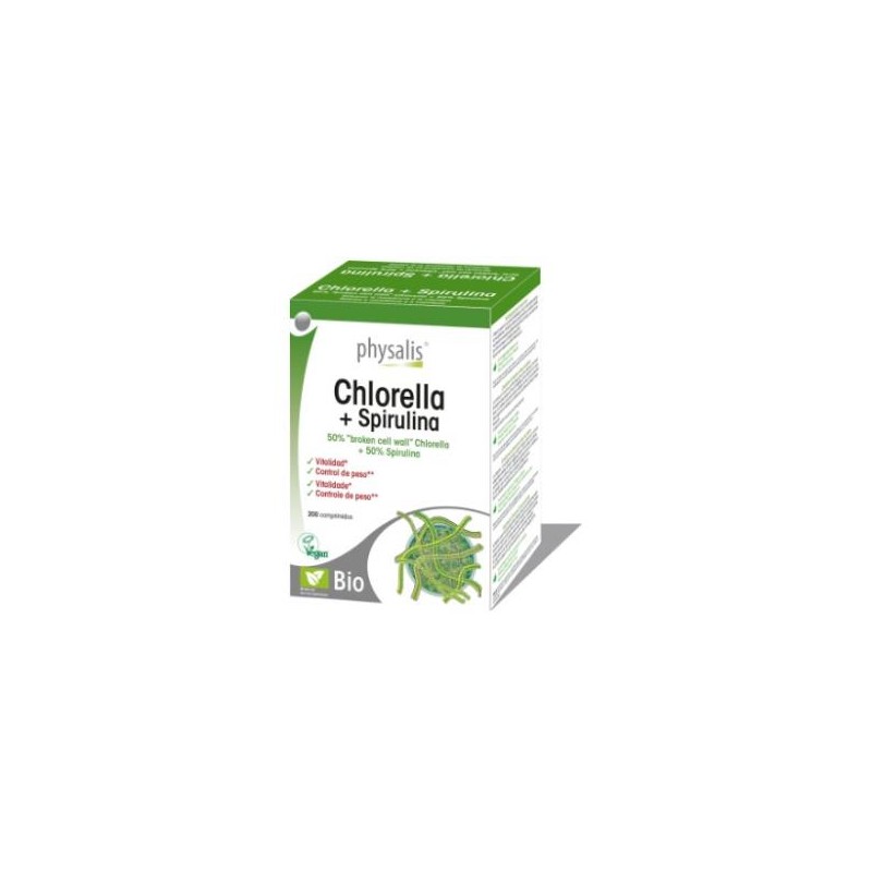 Chlorella y espirulina bio 200 comprimidos Physalis