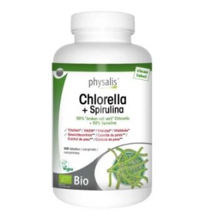 Chlorella y Espirulina bio 500 comprimidos Physalis