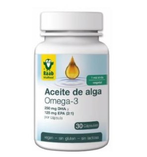 Aceite De Alga Omega 3 1183Mg 30 Capsulas Sg Vegan Raab Vitalfood