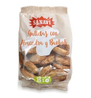 Galleta Con Almendra Y Baobab 250 Gramos Bio Vegan Sanavi