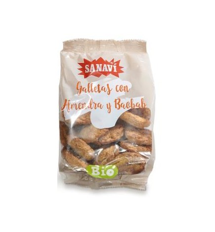 Galleta Con Almendra Y Baobab 250 Gramos Bio Vegan Sanavi