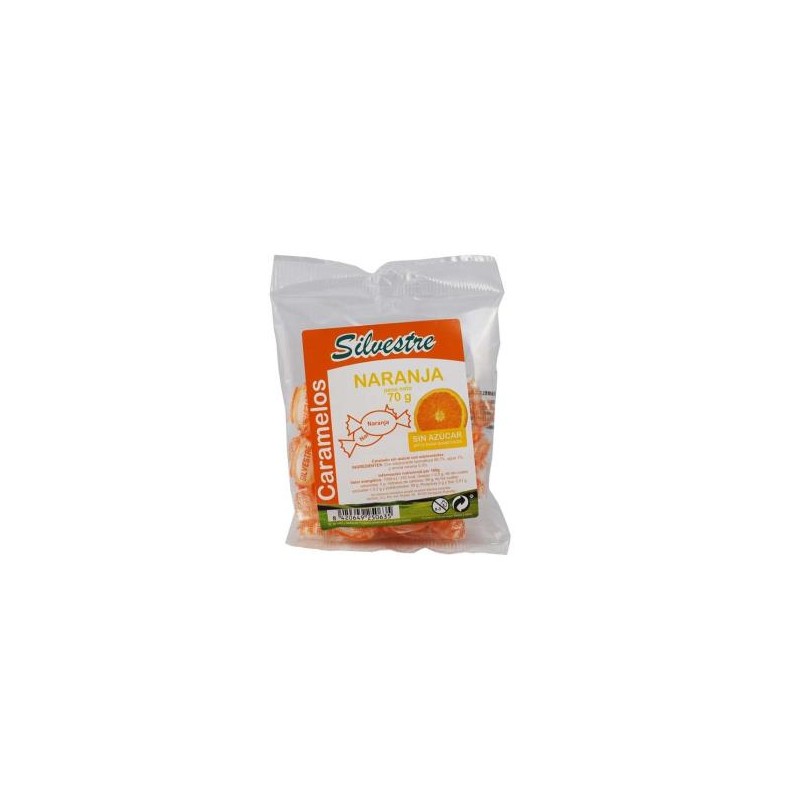Caramelos De Naranja Sin Azucar 70 Gramos Silvestre