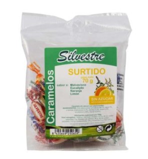 Caramelos Surtidos Sin Azucar 70 Gramos Silvestre