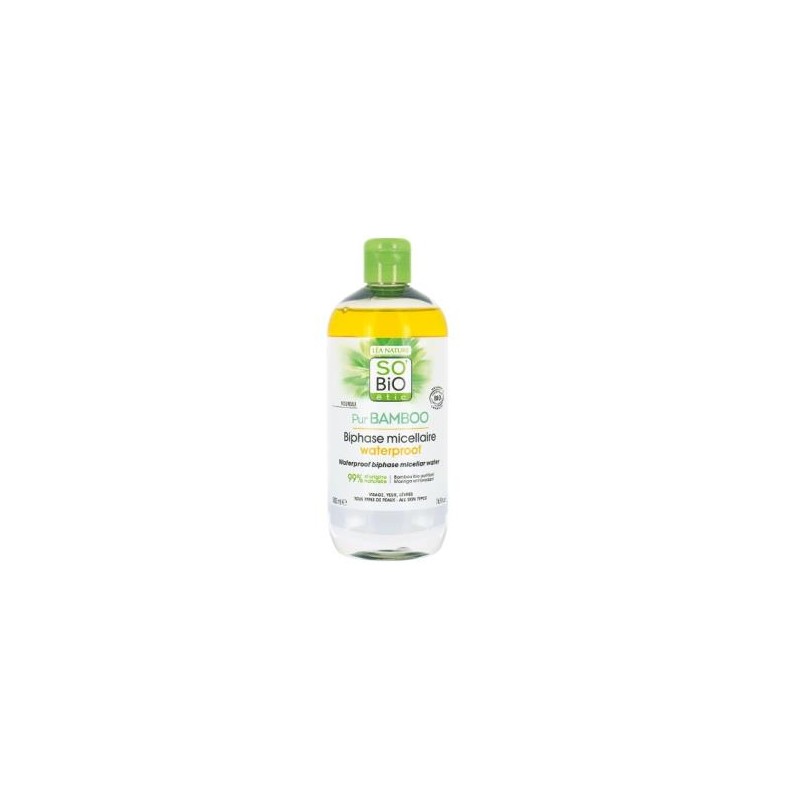 Agua Micelar Pur Bamboo Bifasica 500 Ml So´Bio Etic Agua Micelar Pur Bamboo Bifasica 500 Ml So´Bio Etic