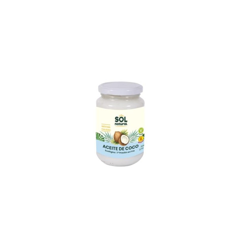 Aceite De Coco Virgen Extra Mediano Bio 370 Ml Sol Natural
