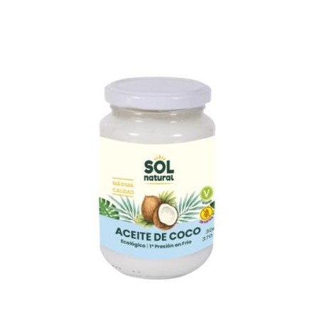 Aceite De Coco Virgen Extra Mediano Bio 370 Ml Sol Natural