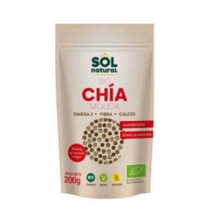 Semillas De Chía Molidas Bio 200 G Sol Natural