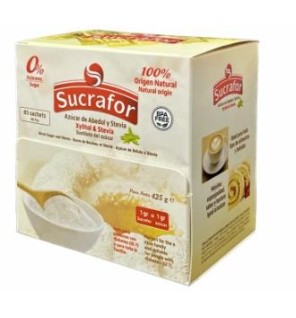 Sucrafor (Xilitol Y Stevia) 85 Sobres Sucrafor