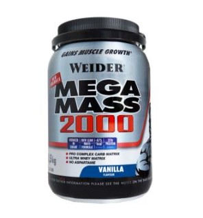 Weider Mega Mass 2000 Vainilla 1,5Kg. Weider