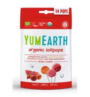 Piruletas Organicas Sabor Frutas 14Ud. Yum Earth