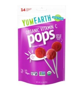 Piruletas Organicas Con Vitamina C Sabor Frutas 14 Uds Yum Earth