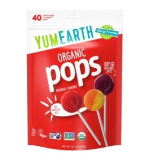 Piruletas Organicas Sabor Frutas 8 Sabores 40 Uds Yum Earth