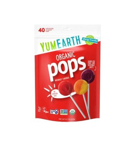 Piruletas Organicas Sabor Frutas 8 Sabores 40 Uds Yum Earth