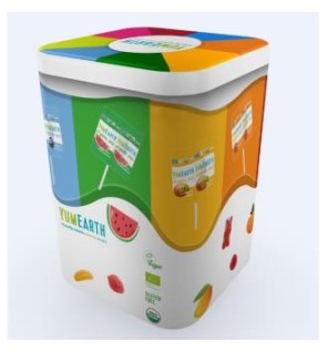 Piruletas Organicas Sabor Frutas Lata 50Ud. Yum Earth