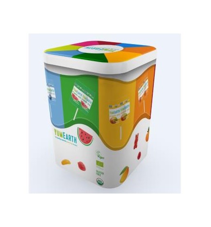 Piruletas Organicas Sabor Frutas Lata 50Ud. Yum Earth