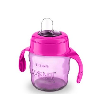 Vaso Boquilla Blanda Rosa 200 Ml Scf551/03 Avent