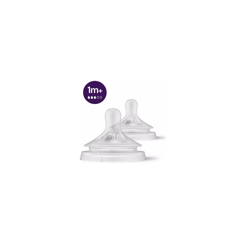 2 Tetinas Natural Response T3 1M+ Scy963/02 Avent