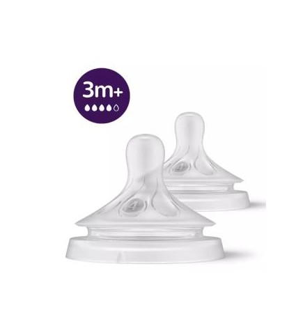 2 Tetinas Natural Response T4 3M+ Scy964/02 Avent