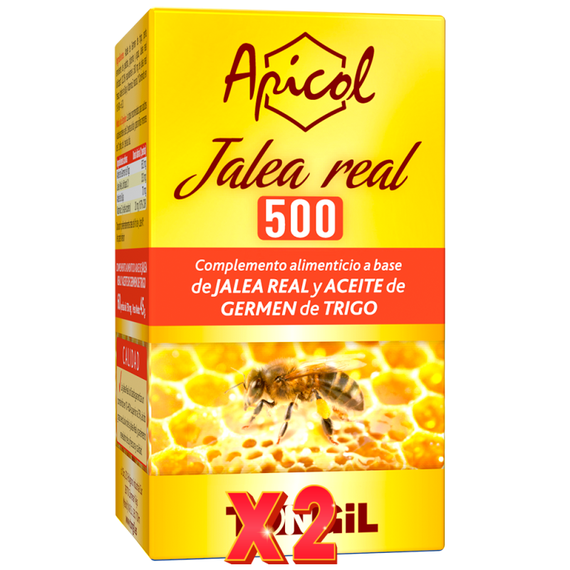 Pack de 2 Unidades Apicol Jalea Real 500 60 Perlas Tongil