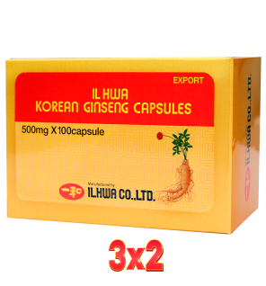 Pack de 3x2 Unidades Ginseng Il-Hwa 100 Capsulas Blister Tongil