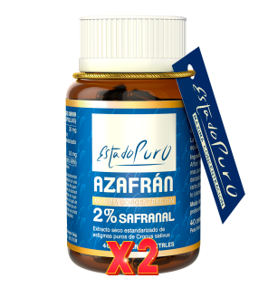 Pack de 2 Unidades Azafrán 2% Safranal 40 Capsulas Tongil