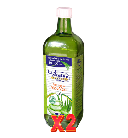 Pack de 2 Unidades Quality Puro Jugo Aloe Vera 1 Litro Tongil
