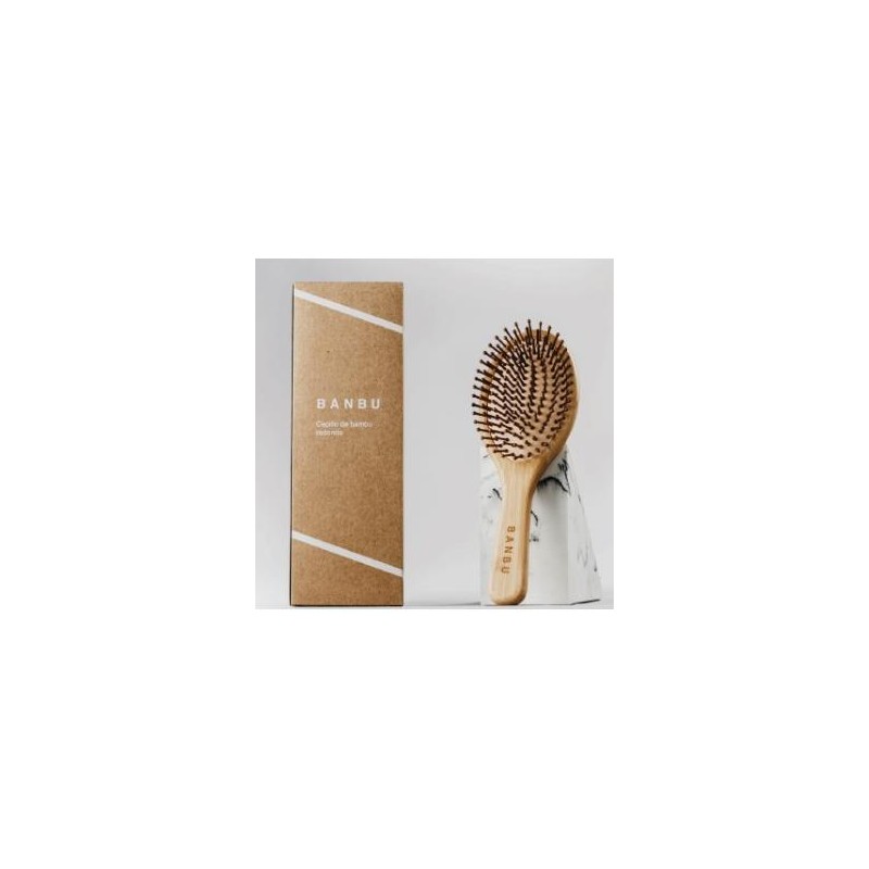 Banbu Cepillo De Bambu Y Caucho Natural Redondo Banbu Banbu Cepillo De Bambu Y Caucho Natural Redondo Banbu
