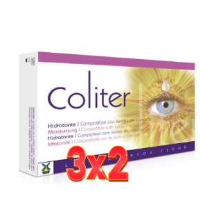 Pack de 3x2 unidades Coliter (Agua De Euphrasia) Colirio 10X0,5 Ml Tegor