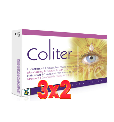 Pack de 3x2 unidades Coliter (Agua De Euphrasia) Colirio 10X0,5 Ml Tegor