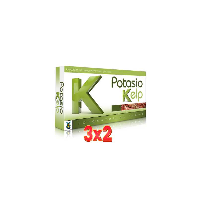 Pack de 3x2 unidades Potasio Kelp 40 Capsulas Tegor Pack de 3x2 unidades Potasio Kelp 40 Capsulas Tegor