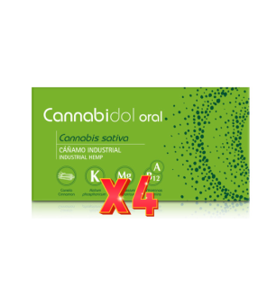 Pack de 4 unidades Cannabidol 60 Capsulas Tegor