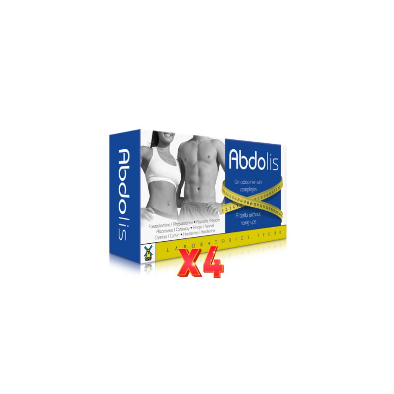 Pack de 4 unidades Abdolis 60 Capsulas Tegor
