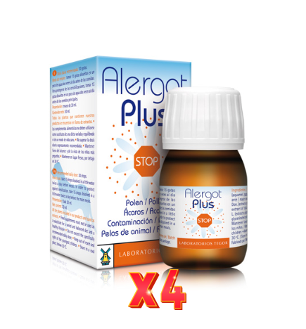 Pack de 4 unidades Alergot Plus 30 Ml Gotero Tegor