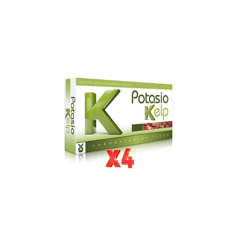 Pack de 4 unidades Potasio Kelp 40 Capsulas Tegor Pack de 4 unidades Potasio Kelp 40 Capsulas Tegor