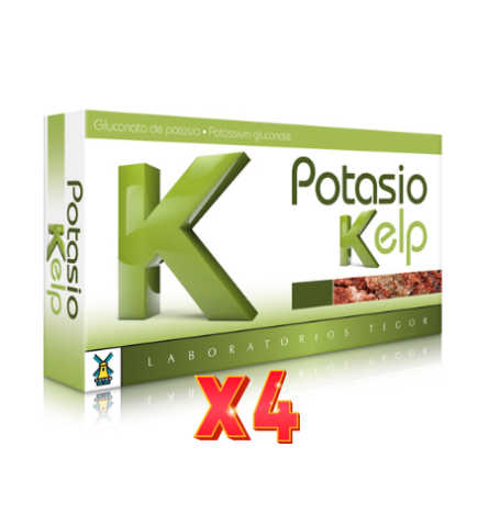 Pack de 4 unidades Potasio Kelp 40 Capsulas Tegor