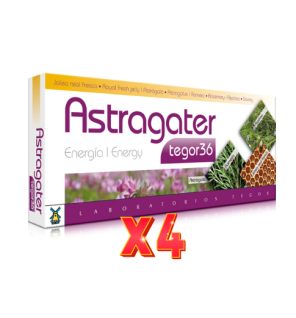 Pack de 4 unidades Astragater Tegor-36 (Jalea Real) 10 Ampollas Tegor