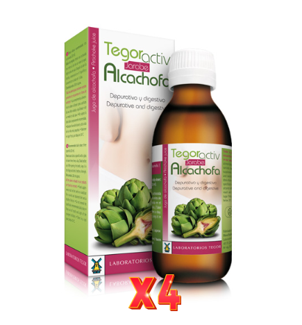 Pack de 4 unidades Alcachofa Activ Jarabe 200 Ml Tegor