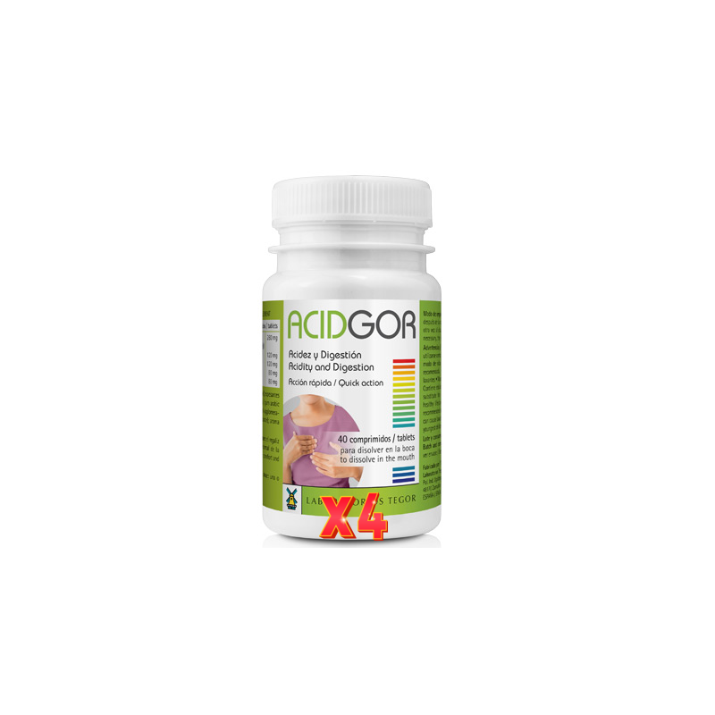 Pack de 4 unidades Acidgor 40 Comprimidos Tegor Pack de 4 unidades Acidgor 40 Comprimidos Tegor