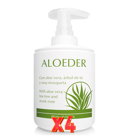 Pack de 4 unidades Aloeder Corporal Bote 300 Ml Tegor