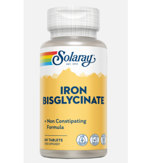Bisglycinate Iron Hierro Bisglicinato 60 Comprimidos Solaray
