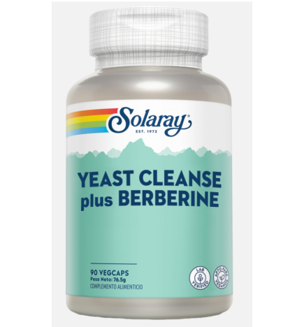 Yeast Cleanse Plus Berberine 90 Capsulas Vegetales Solaray