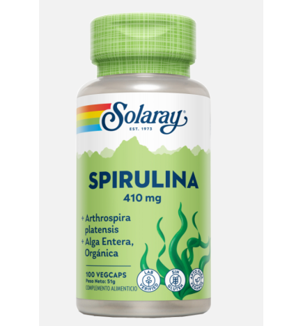 Spirulina 410 Mg 100 Capsulas Solaray