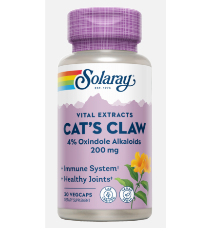 Uña De Gato 200 Mg 30 Capsulas Solaray