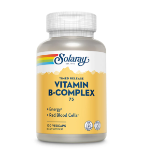 B Complex Accion Retardada 75  Mg 100 Capsulas Solaray