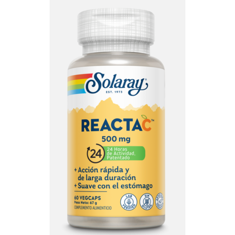 Reacta-C 500 Mg (Ester C) 60 Capsulas Solaray Reacta-C 500 Mg (Ester C) 60 Capsulas Solaray