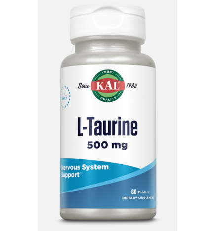 L-Taurina 500 Mg 60 Comprimidos Kal Solaray