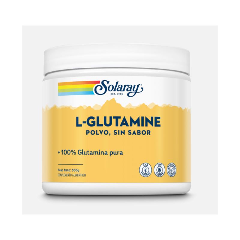 L-Glutamine Sabor Neutro Polvo 300A Gramos Solaray L-Glutamine Sabor Neutro Polvo 300A Gramos Solaray