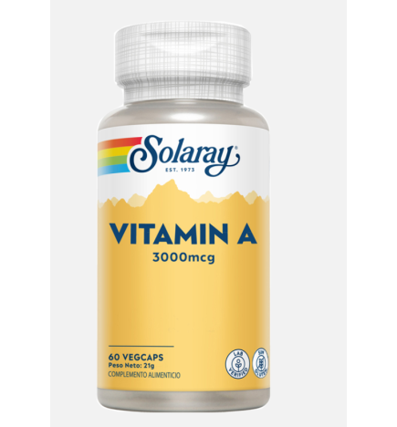 Vitamina A 3000Mcg 60 Capsulas Vegetales Solaray